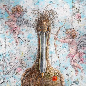 The Brown Pelican 80x80cm 3200