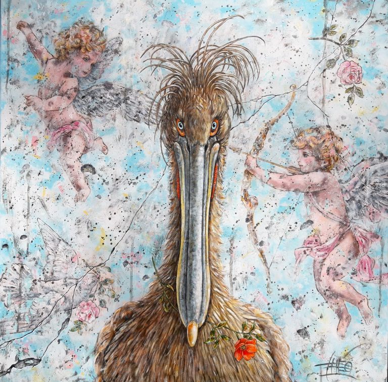 The Brown Pelican 80x80cm 3200