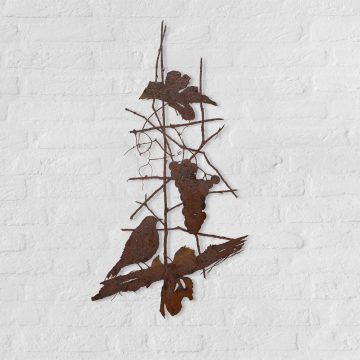 Merel op Druif 62 cm x 35 cm x 2 cm